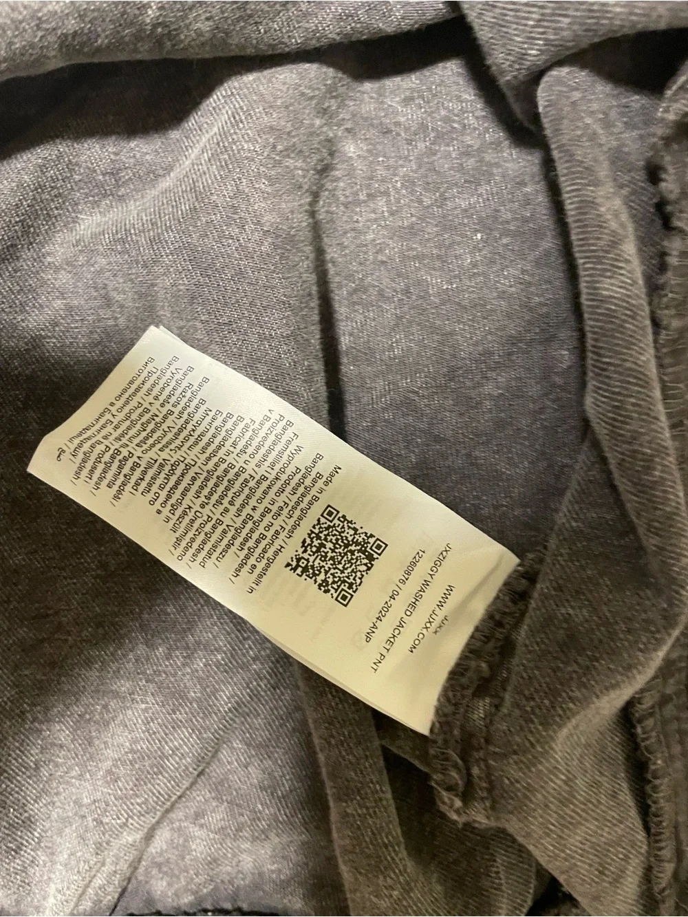 Washed Gray Bomber Jacket - Unbranded